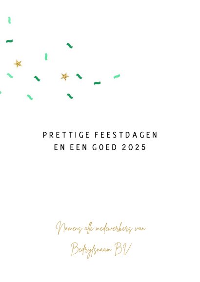 Zakelijke kerstkaarten met feestelijke confetti 3