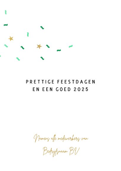 Zakelijke kerstkaarten met feestelijke confetti 3