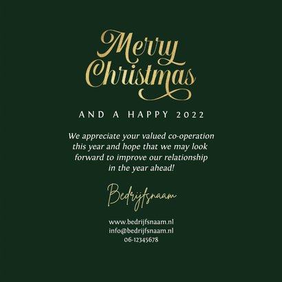 Zakelijke merry christmas kaart art deco patroon goud groen 3
