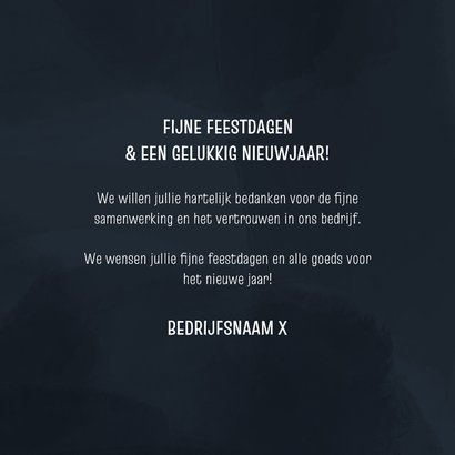 Zakelijke nieuwjaarskaart 2026 donkerblauw goud 3