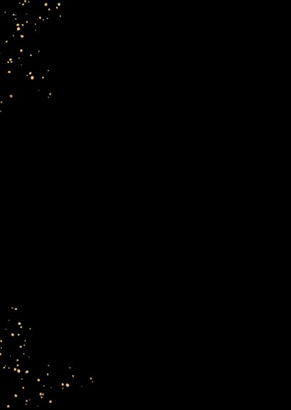 Zakelijke Nieuwjaarskaart 2026 goud cijfers spetters foto Achterkant