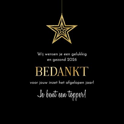 Zakelijke nieuwjaarskaart bedankt topper ster gelukkig 2027 3