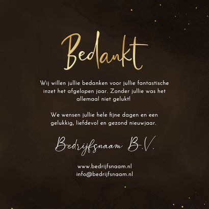  Zakelijke nieuwjaarskaart bruin met 2026 bedankt logo 3