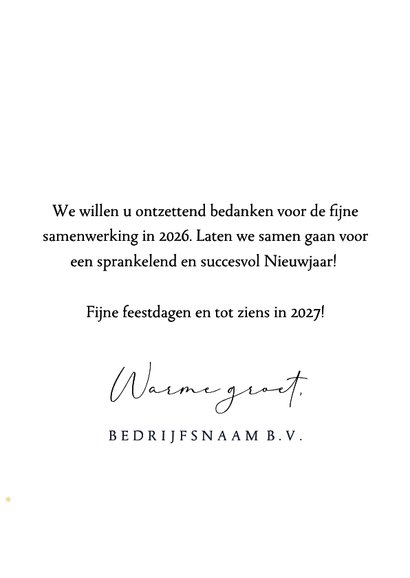Zakelijke nieuwjaarskaart collage ‘Best of’ goud sterren 3