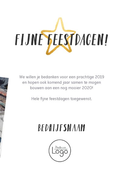 Zakelijke nieuwjaarskaart terugblijk 2019 fotocollage 3