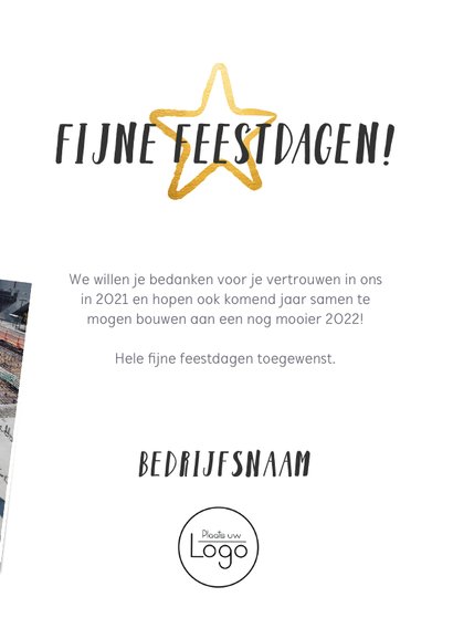 Zakelijke nieuwjaarskaart terugblijk 2021 fotocollage 3