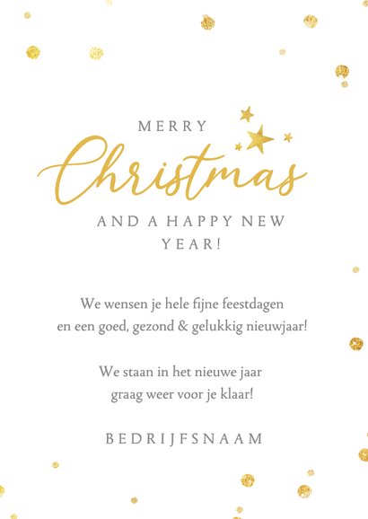 Zakelijke staande kerstkaart met grote eigen foto en tekst 3