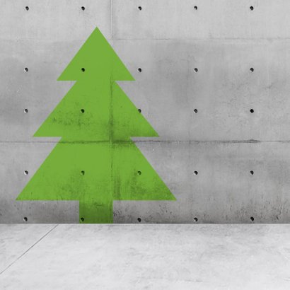 Zakelijke vierkante kerstkaart met ruimte voor logo Achterkant