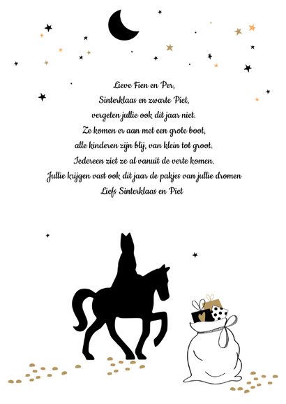 Zie de maan schijnt met een grote zak cadeaus 3