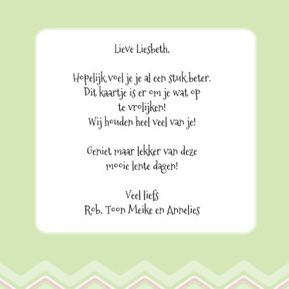 ZigZag lente kaart groen - BK 3