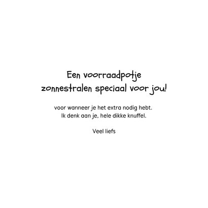 Zomaar een voorraadpotje vol zonnestralen kaart 3