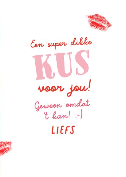 Zomaar-kaart 'Dikke kus' met foto 3