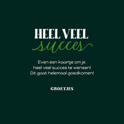 Zomaar kaart klavertje vier heel veel succes 3