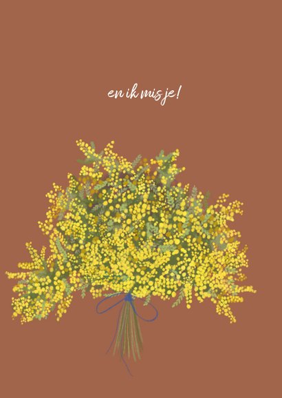 Zomaar kaart mimosa bloemen 2