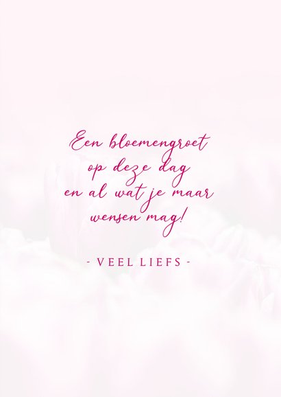 Zomaar kaart roze tulpen een lieve bloemengroet 3