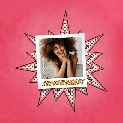 Zomaar kaart you're a SUPERWOMAN in comic stijl 2