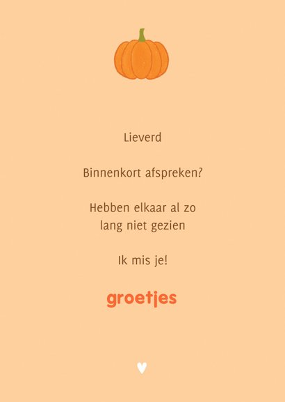 Zomaar kaartje koffie date herfst oranje 3