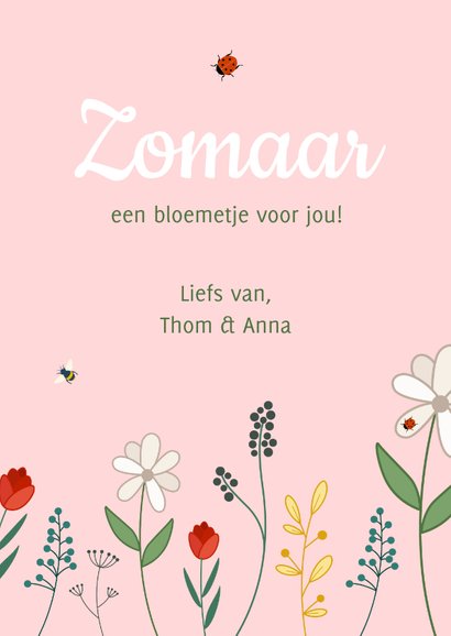 Zomaarkaart bloemen voor jou 3