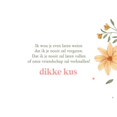 Zomaarkaart met kleurrijke getekende bloemen 3