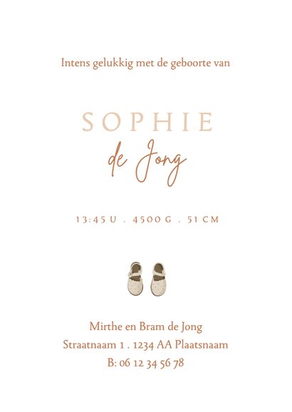 Zomers geboortekaartje met babyspulletjes 3