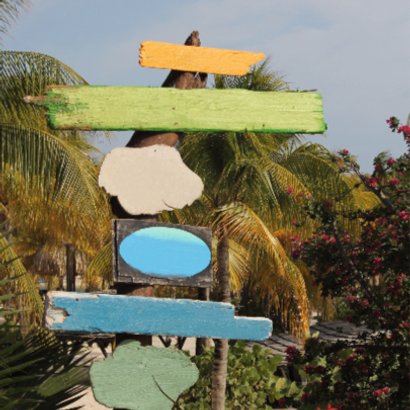 Zomerse uitnodiging palm hout 2