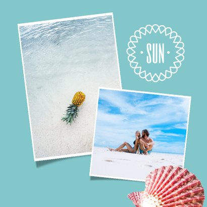 Zonnige vakantiekaart voor een strandvakantie 2