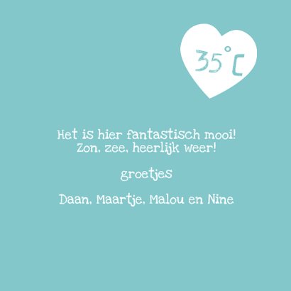 Zonnige vakantiekaart voor een strandvakantie 3