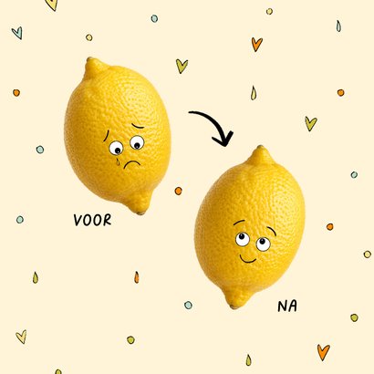 Zure beterschapskaart met citroen 2
