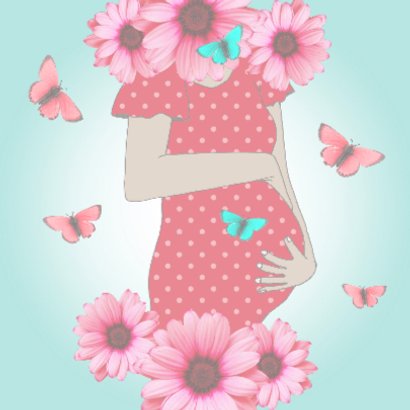 Zwanger bloemen en vlinders 2