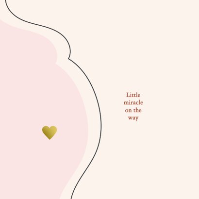 Zwanger felicitatie kaart met abstract silhouet 2