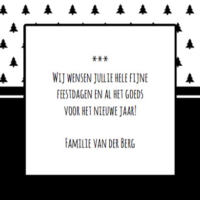 Zwart Wit kerstbomen Tekst 3