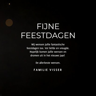 Zwarte kerstkaart met gouden 2027 met glitter 3