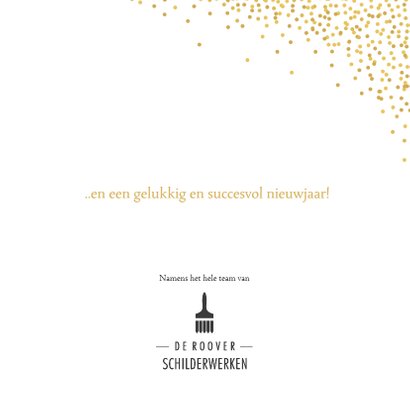 Zwarte zakelijke kerstkaart met goudlook letters 3