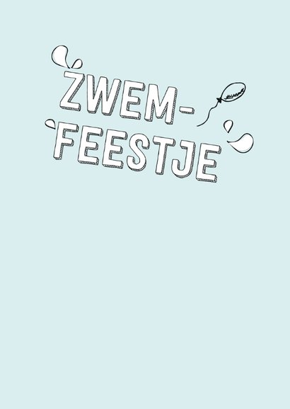 Zwemfeestje met eigen foto 2