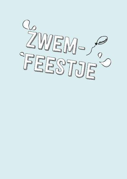 Zwemfeestje met eigen foto 2