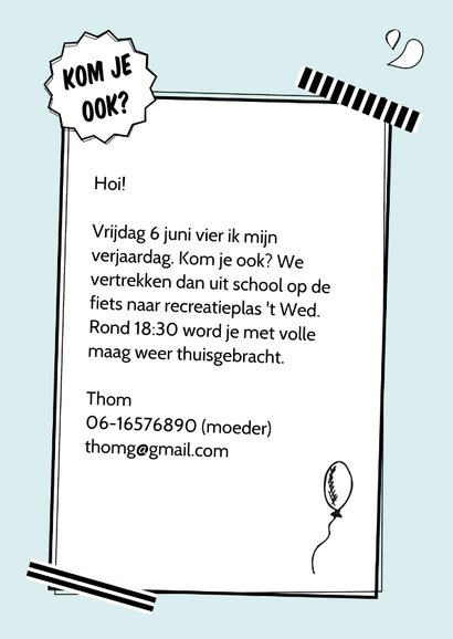 Zwemfeestje met eigen foto 3