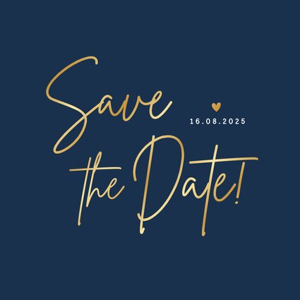 Stijlvolle minimalistische Save the Date kaart met datum