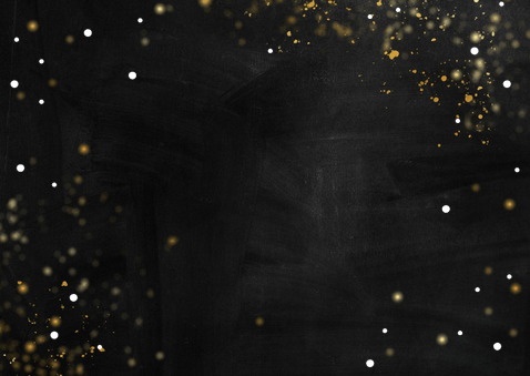 Feestelijke uitnodiging dubbel feest met gouden ballonnen Achterkant