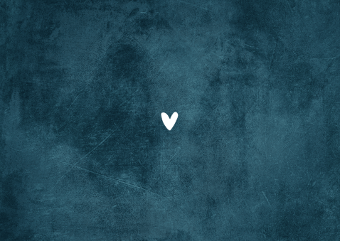 Geboortekaartje jongen petrol blauw stoer stijlvol goud Achterkant