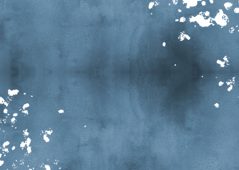 Geboortekaartje liggend blauwe waterverf gouden spetters Achterkant