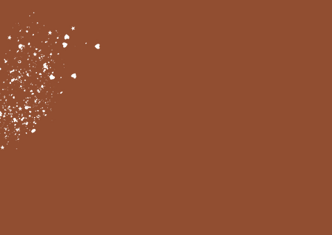 Geboortekaartje lijnillustratie botanisch koperfolie hartjes Achterkant