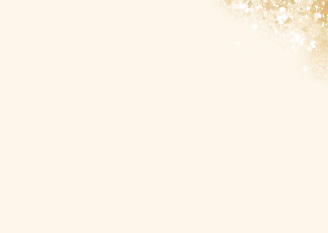 Geboortekaartje stijlvol hartjes goud spetters waterverf Achterkant