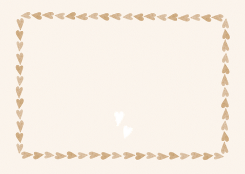 Lief geboortekaartje fotokaart wiegje hartjes maan goud Achterkant