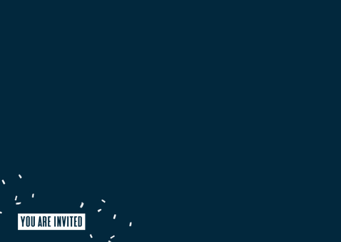 Ticket uitnodiging communie feestje foto stoer goud Achterkant