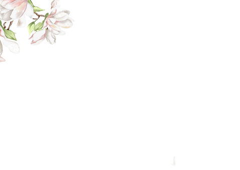 Trouwkaart save the date magnoliatakken met goudfolie Achterkant