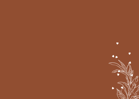 Uitnodiging jubileum save the date koperen huwelijk foto Achterkant