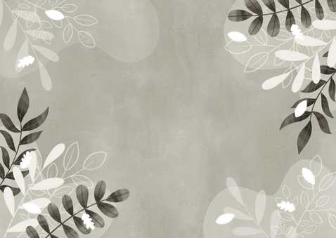 Uitnodiging jubileum takjes gouden blaadjes 40 jaar getrouwd Achterkant