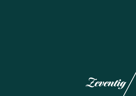 Uitnodiging zeventig jaar stijlvol modern foto goud feestje Achterkant