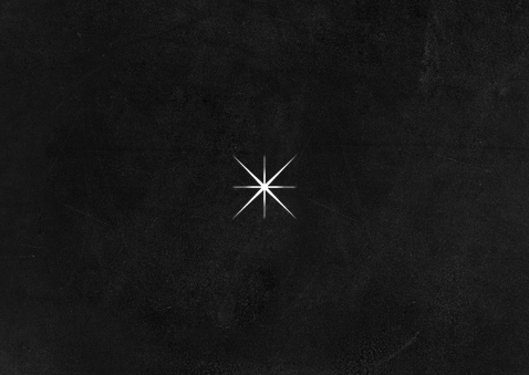 Zakelijke kerstkaart tegoedbon sterren goud krijtbord Achterkant