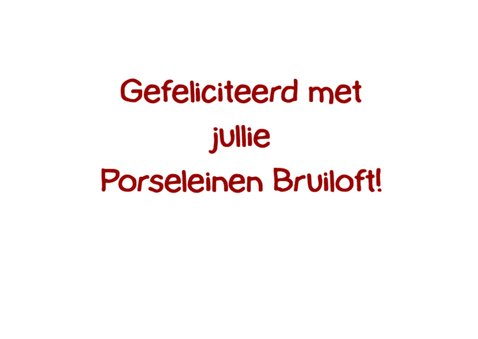 20 jaar getrouwd - Porselein 3